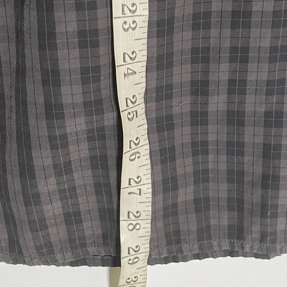 The North Face Shirt Mens XL Gray Plaid Buttons Down Long Sleeve Pockets Casual